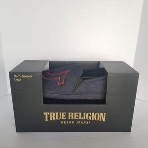 True Religion Men's Denim House Slippers